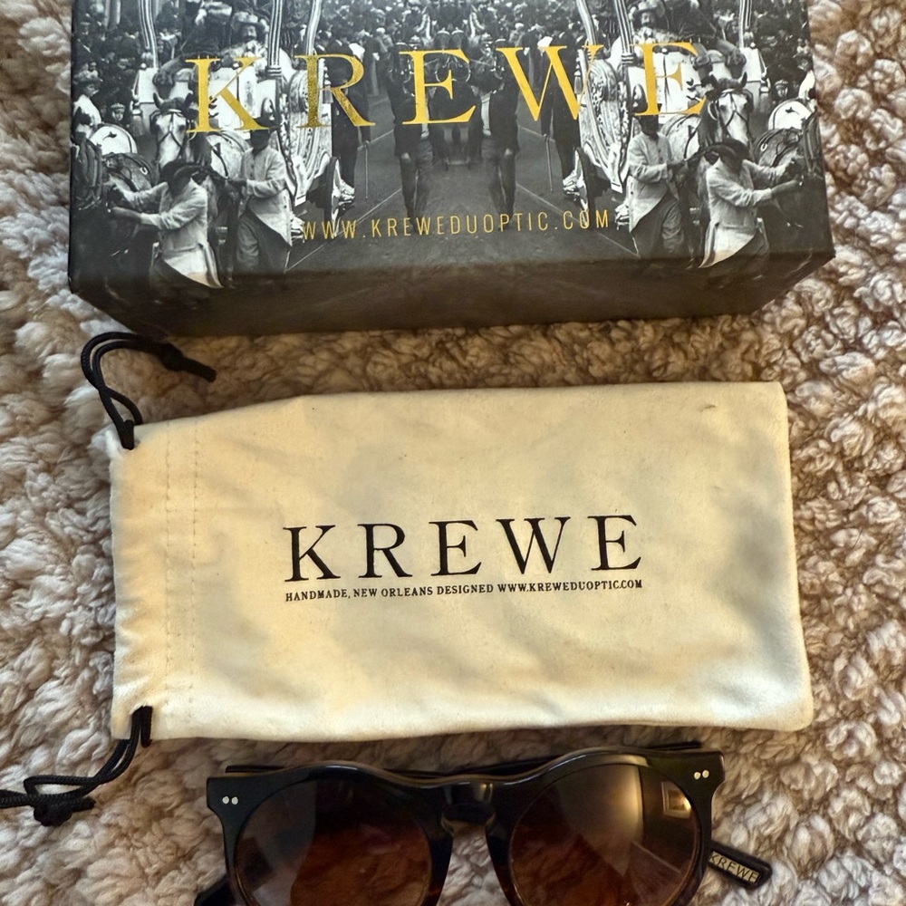 KREWE Du Optic Toulouse Sunglasses with Case